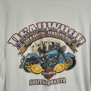 Harley Davidson Motorcycles T-Shirt Deadwood South Dakota‎ Mens XL 2008 Pocket